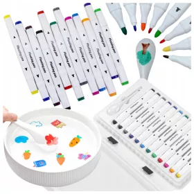    МАГИЧЕСКИ МАРКЕРИ ЗА РИСУВАНЕ ВЪРХУ ВОДНИ МАРКЕРИ ВОДНИ АКСЕСОАРИ ЛЪЖИЦА 12 бр