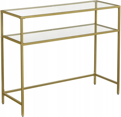  Правоъгълна конзола Songmics 100 x 35 x 80 см злато