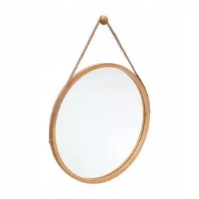    КРЪГЛО СТЕННО ОГЛЕДАЛО ЗАКАЧЕНО НА КАИШКА 38см