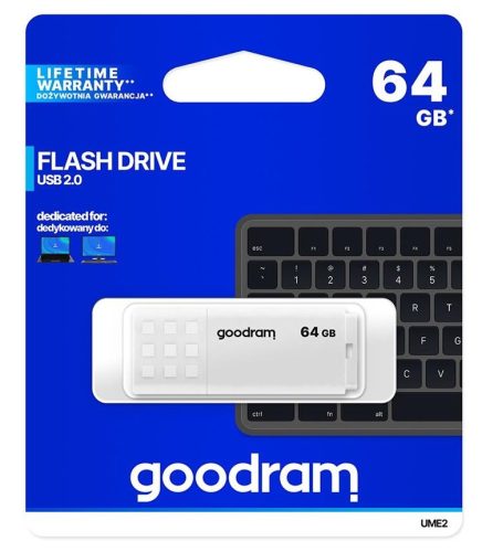  GOODRAM UME2 флашка 64 GB USB 2.0 бяла