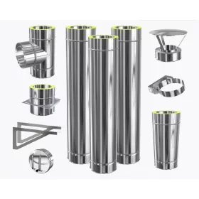   Система комин на конзоли, ИЗОЛИРАН fi 150, двустенен, 4 м, ВЪНШЕН