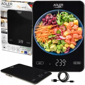    Кухненска везна Adler AD3177B черна 10 кг