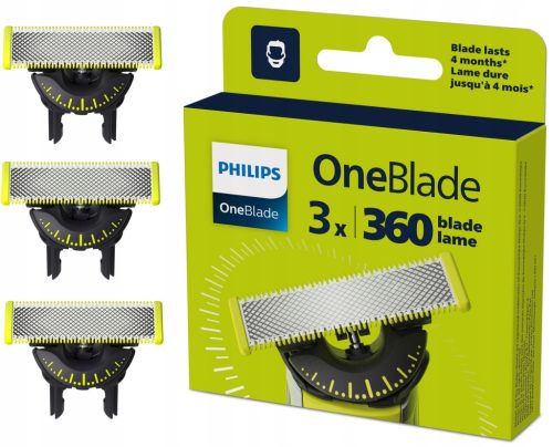  Philips Norelco OneBlade ножче за бръснене с две остриета, 3 бр.