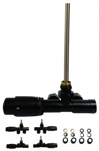 Aqua Heating H2006BK кран за радиатор с един отвор, черен