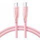  Joyroom USB type C - USB type C кабел 1 м розов