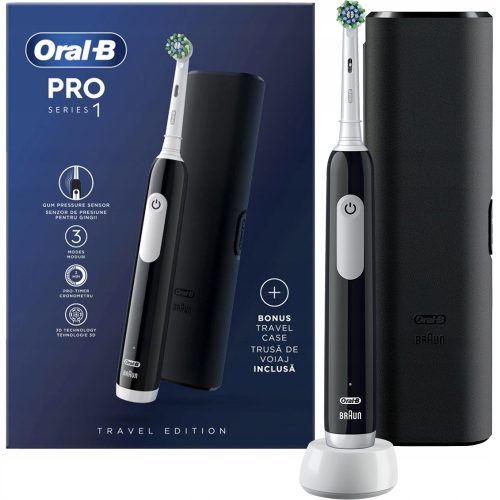  Електрическа четка за зъби Oral-B Pro Series 1 черна с калъф