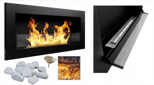 Висяща биокамина Archikart 90 х 40 х 12 см черна