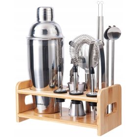   Бармански комплект за напитки и коктейли 15 части сребрист KLAUSBERG KB-7653