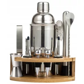   Бармански комплект за напитки, коктейли, бар, 12 части, сребрист KLAUSBERG KB-7655