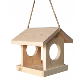    ХРАНИЛКА за птици класическа дървена хранилка ГОЛЯМ ПОЛСКИ ПРОИЗВОДИТЕЛ