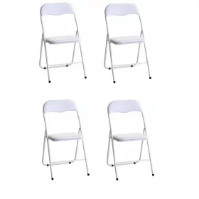   Градински стол - Градински стол Elana2, бял метал