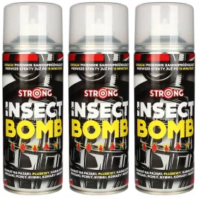    Димна бомба против хлебарки, комари, молци, мравки, мухи, оси, паяци, бълхи, дървеници, сребърни рибки Strong 0,4 кг 400 мл