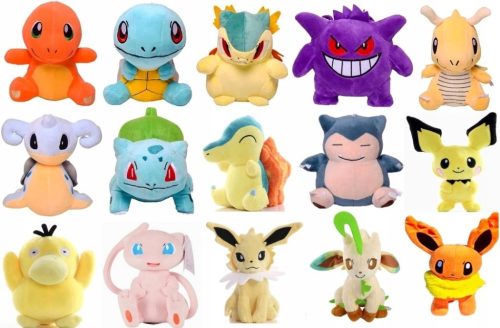  POKEMON PIKACHU EEVEE GENGAR CYNDAQUIL JOLTEON SNORLAX PSYDUCK MEW ПЛЮШЕНА ИГРАЧКА