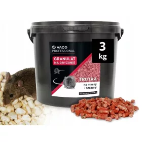    VACO PROFESSIONAL Гранулат отрова за плъхове и мишки (кофа) - 3 кг