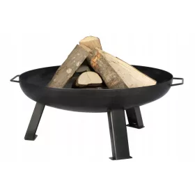    Огнена яма Градинска стоманена купа за огън от необработена стомана, заварена 75 см