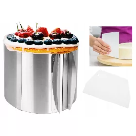   Форма за торта 15.5 с диаметър 30см + шпатула и стъргалка за заглаждане на кремовата маса