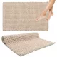 Килим Постелка за баня Мека Абсорбираща За Пране Бежова Boho Плетена 50x80