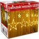  LED КОЛЕДНИ ЗВЕЗДИ ВИСЕЩ ГИРЛЯНД КОЛЕДНИ СВЕТЛИНИ ЗЛАТНА LED ЗАВЕСА