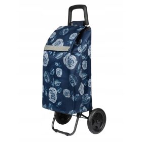   Пазарска чанта, количка - Синя пазарска количка