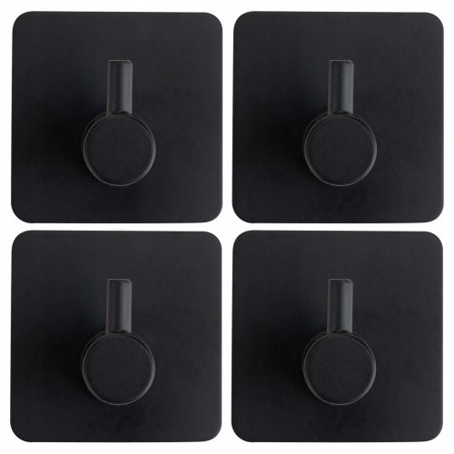 Неинвазивна кука Perfect Style 45x45 мм черна 4 бр.