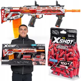    X-SHOT LONGSHOT PRO SKINS 36600 + X-SHOT КЪСА СТРЕЛКА СТРЕЛКА 100 БР. 36601