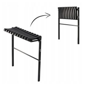   Сгъваема съзерцателна гробищна пейка за гробищата 68см черна