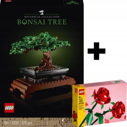  LEGO ICONS 10281 Бонсай дърво + LEGO Classic 40460 Рози