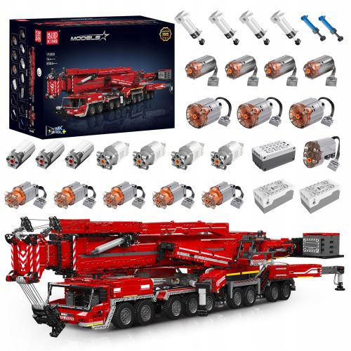  Mold King Technic Liebherr LTM 11200 Червен Мобилен кран Комплекти Играчки за строителство