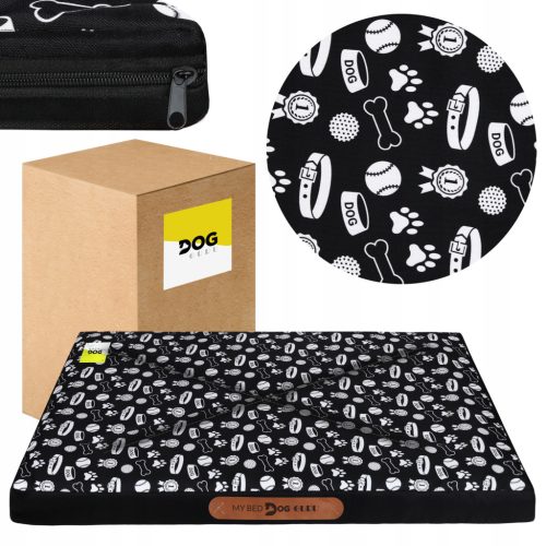  Кучешки матрак Dogguru бял, черен, нюанси на сивото 120 см x 70 см