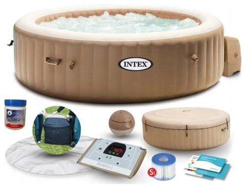 Джакузи - Intex Pure-Spa надуваемо джакузи 28428 кремаво 1098 л кръгло