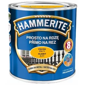   Бои и лакове - Боя за метал Hammerite жълта 2.5л