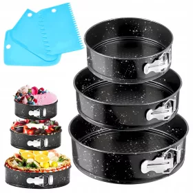   Комплект форми за торта Продавам + ДЕКОРАЦИЯ шпатули за торти и кремове - 3 бр.