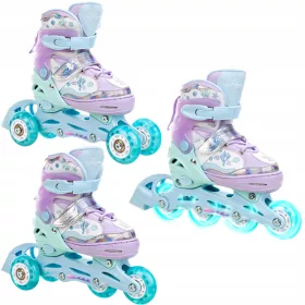    Ролкови кънки 3в1 RAVEN Isla 34-37 LED колело