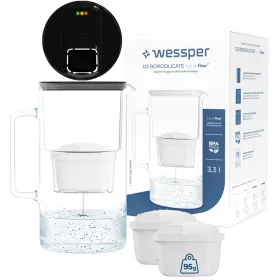    Wessper D2 Borosilicate FutureFlow Aquamax филтърна кана 3,3 л черна