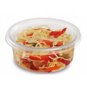   Съдове за еднократна употреба - Кръгли съдове за супа + PP капак 350мл 50бр