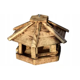   Хранилки за птици - Къщичка за синигери, КРЪГА дървена хранилка