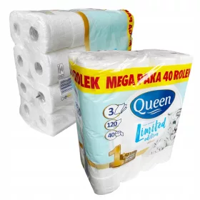   Тоалетна хартия Queen без аромат 40 бр.