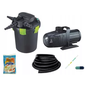    ВЕТЪРЕН ФИЛТЪР 6000L UV 9W + ПОМПА 6500l/h + МАРКУЧ