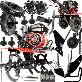   Ротационен култиватор - Силен багер Dzik 7HP 120см ГИГАНТСКИ КОМПЛЕКТ!