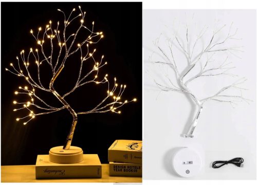  КОЛЕДНИ СВЕТЛИНИ НОЩНА ЛАМПА ДЕКОРАТИВНО ДЪРВО НОЩНА ЛАМПА 108LED XXL 50cm