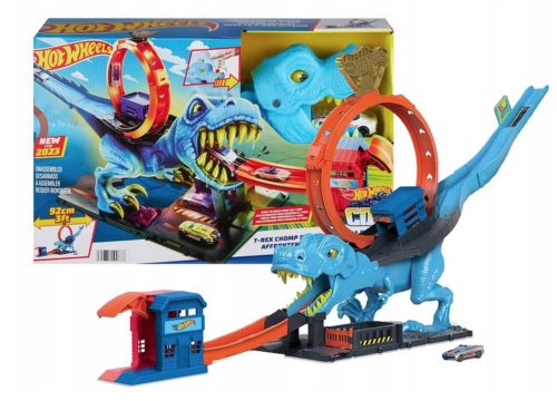  Комплект Mattel Hot Wheels City T-Rex Loop с + кутия за универсална опаковка