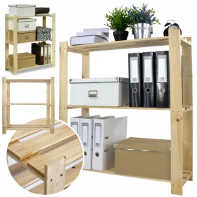    Wamar дървен рафт за склад 90 x 80 x 28 cm макс. 40 kg на рафт