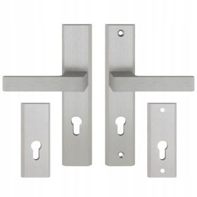   Външна дръжка Metal-Bud, дълга, пластина с отвор за вложка + Външна дръжка Metal-Bud, квадратна пластина, пластина с отвор за вложка