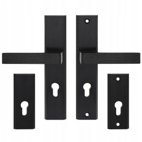   Metal-Bud дълга външна дръжка, пластина с отвор за вложка + Metal-Bud външна дръжка дълга, квадратна пластина, пластина с отвор за вложка