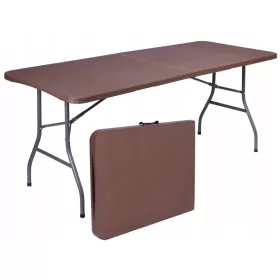   Градинска маса, фотьойл - eHoker маса, пластмасова, правоъгълна, 180 x 74 x 74 см