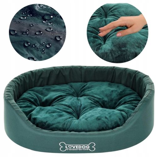  Легло за куче и котка LOVEDOG, бутилка зелено, кошара, легло S 50x40
