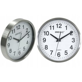    Сребърен стенен часовник Kinghoff 30см