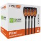  Соларна лампа SuperLED черна 50 см 4 бр.