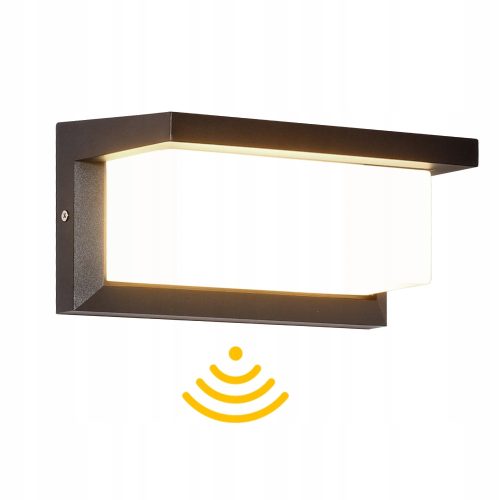 Градинска стенна лампа - Masterled черна градинска стенна лампа с вграден 12 W LED източник