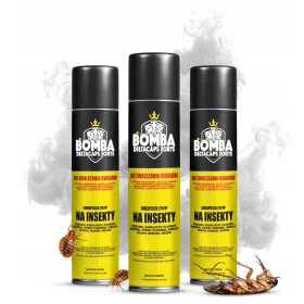  Препарат против насекоми - Димна бомба против хлебарки, молци, мухи, паяци, бълхи, дървеници, сребърни рибки Strong 0,26 кг 250 мл